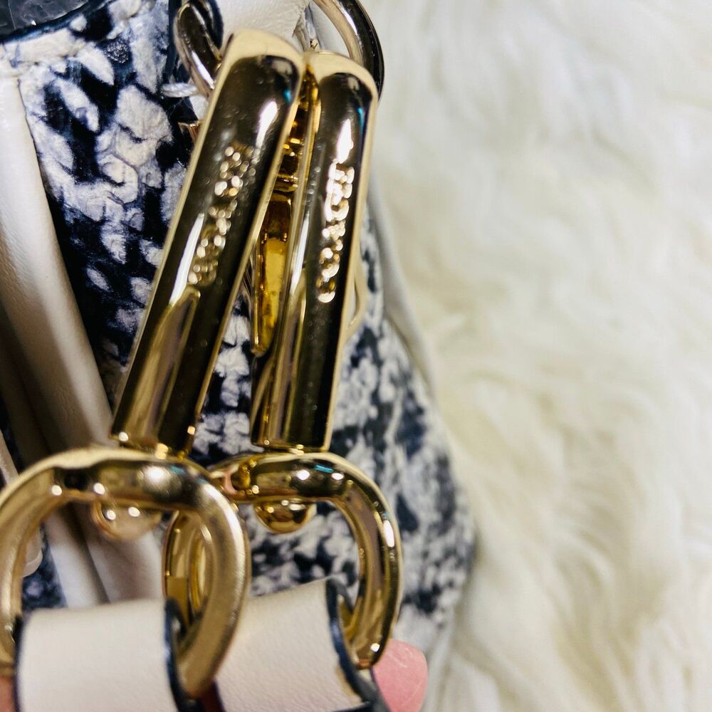 Coach Madison Two Tone Python Embossed Small Sadi… - image 6